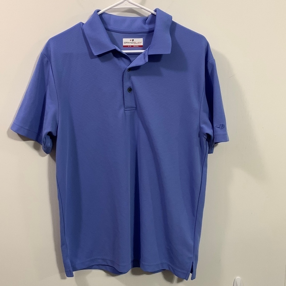 Grand Slam Performance short sleeve blue shirt, good condition, size medium